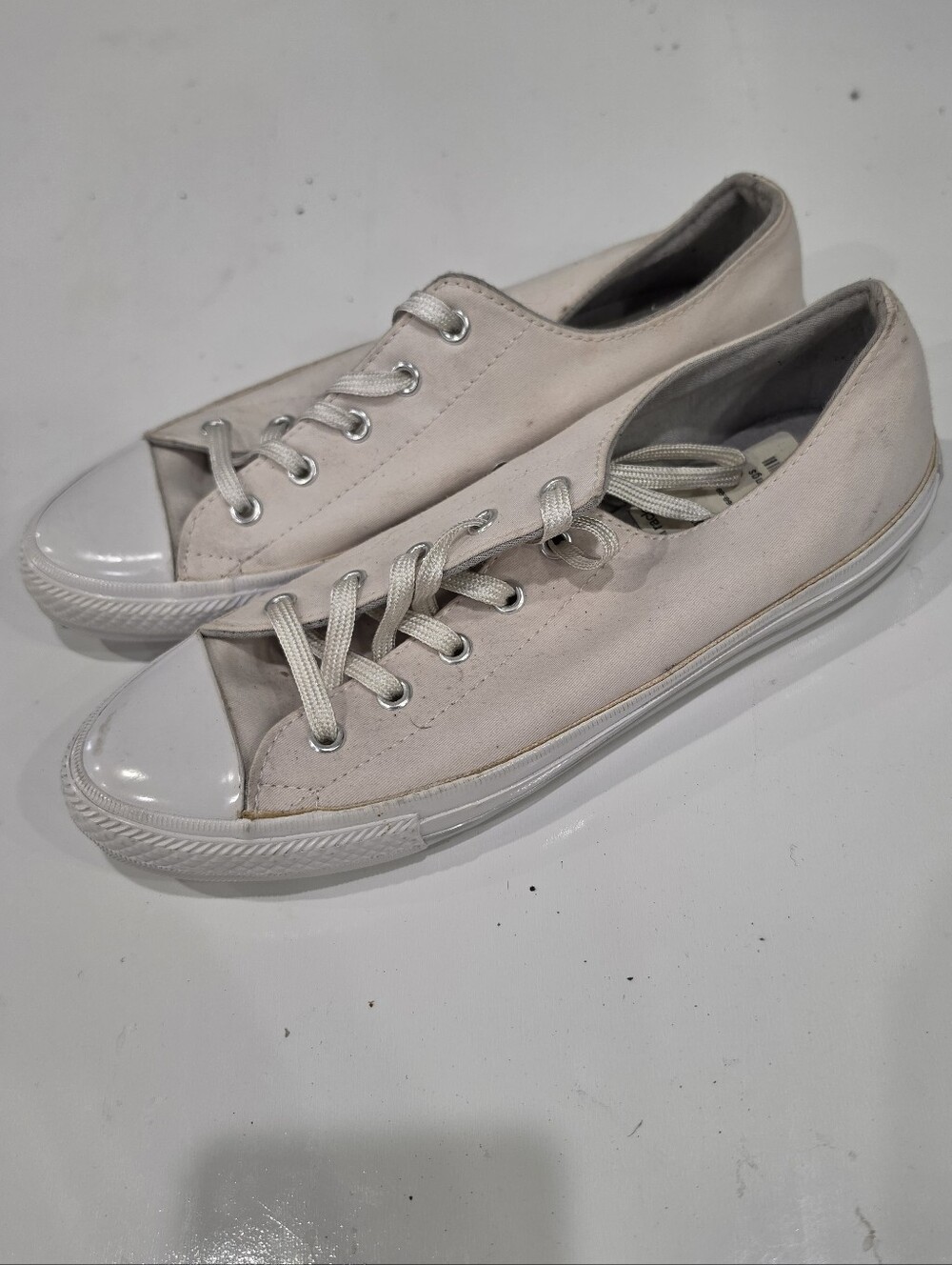 Classic Low-Top Converse Sneakers in Off-White